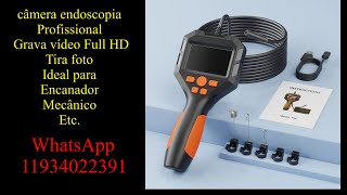 Configuração câmera endoscopia c Tela FULL HD c bateria cabo 10MT [upl. by Attelra438]