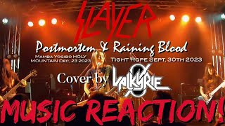 STRAIGHT HARDCORE❤️‍🔥SLAYER  Postmortem amp Raining BloodCover by VALKYRIE ZERO  Music Reaction🔥 [upl. by Dorrej]