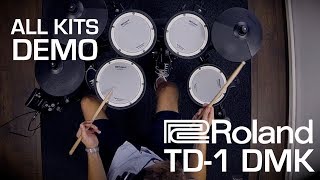 Roland TD1DMK electronic drum kit playing all kits sound demo [upl. by Kylila137]