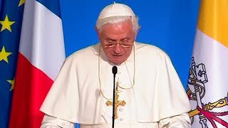 Mobilisation pour la visite du Pape Benoît XVI en France [upl. by Einyaj]