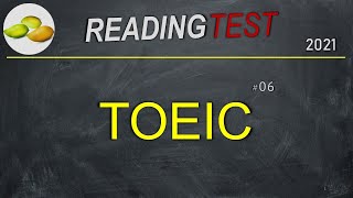 TOEIC Reading Test 06 [upl. by Virendra]