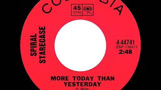 1969 HITS ARCHIVE More Today Than Yesterday  Spiral Starecase mono 45 [upl. by Ecienaj996]