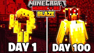 I Survived 100 Days as a BLAZE in Minecraft Heres What Happened [upl. by Mile244]