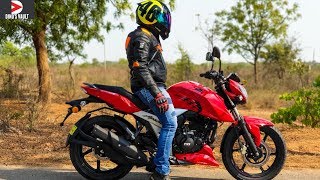 Apache RTR 160 4V ABS Review Top Speed Braking Test MotoVlog BikesDinos [upl. by Odlaw]