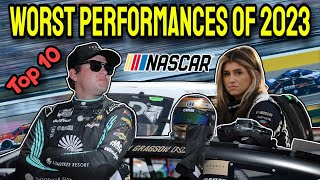 NASCARs Top 10 Worst Team Performances of 2023 [upl. by Aissenav]