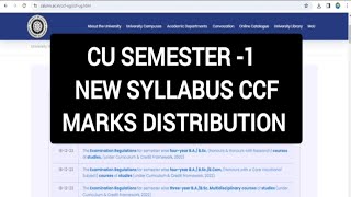 🚨Cu Semester1 Exams Latest Marks Distribution  Paper Pattern Changed 😲  Must Watch  2023 [upl. by Albarran]