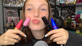 MASCARA PUMPING AND TAPPING ASMR  WHISPERED  FAKE NAILS [upl. by Bibbie]