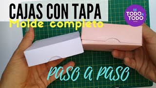 ✔️Cómo hacer CAJAS con tapa y molde completo 👉Explicación para el tamaño deseado [upl. by Wickham]