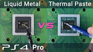 PS4 Pro Liquid Metal vs Thermal Paste [upl. by Ttnerb801]