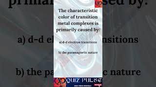 MCQ Transition metal chemistry [upl. by Mcmullan956]