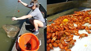 Louisiana CRAWFISH BOIL CatchCook [upl. by Ijnek]