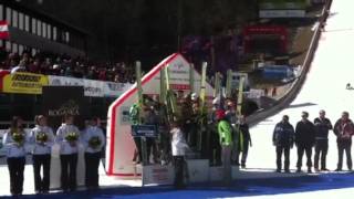 Skifliegen Teamwettbewerb Siegerehrung II Planica SLO 17032012 [upl. by Ennagrom]