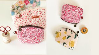 DIY Coin purse  Seashell Trio Pouch  mini bag  동전지갑 만들기 [upl. by Nysilla]