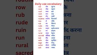 Daily use vocabulary with pronunciation english vocabulary shorts shortvideo [upl. by Anierdna]