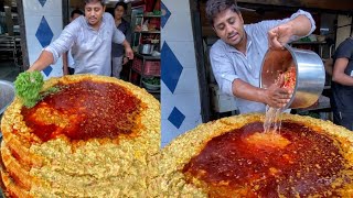 VOLCANO PAVBHAJI of Gujarat😱😱 पाव भाजी की नदियाँ बहती हैं यहाँ😳😳 Indian Street Food  Surat [upl. by Dulci]