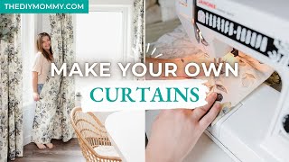 How to MAKE CURTAINS at HOME that look INCREDIBLE perfect pleat hack  The DIY Mommy [upl. by Tansy]