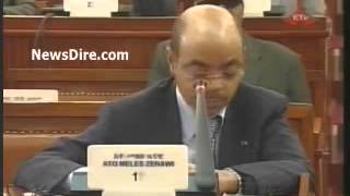 Meles Zenawi impromptu joke while answering a question during a Parliamentary session [upl. by Nevets]