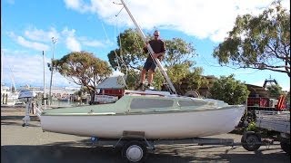 Rigging Launching amp Sailing a 21 foot trailer Yacht single handed  Nelson NZ [upl. by Eeuqram]