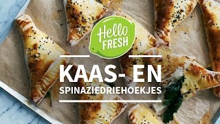 Kaas spinaziedriehoekjes [upl. by Stroud]