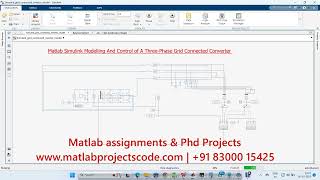 Matlab Simulink Modelling And Control of A Three Phase Grid Connected Converter [upl. by Aisined]