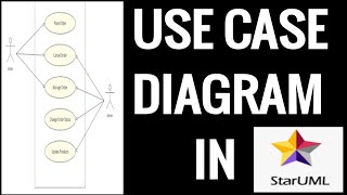 Use case diagram in Uml  Use case in Staruml tutorial  Software engineering [upl. by Edra]