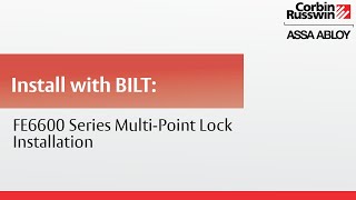 Corbin Russwin FE6600 Series MultiPoint Lock Installation [upl. by Uziel]