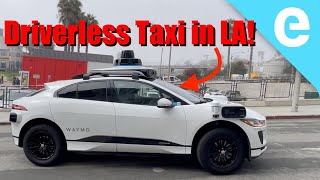 Riding Googles NEW Waymo Driverless taxi in LA [upl. by Tenney]