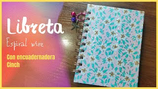 ¡ENCUADERNACIÓN LIBRETA  Cuaderno ESPIRAL con encuadernadora CINCH 📒 [upl. by Macario]