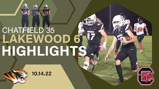 Chatfield 35 vs Lakewood 6  High School Football Highlights 101422 [upl. by Jo-Ann780]