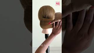 Designer Bun Hairstyle for Brides  Elegant Wedding Updo Tutorial with Trending Juda Style [upl. by Pascasia]