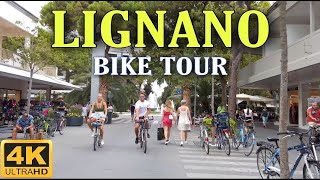 Lignano Italy Bike Tour  4k 60fps [upl. by Herzel]