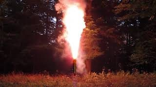 Ammonium perchlorate 100mm diameter rocket motor static test [upl. by Arikahs]