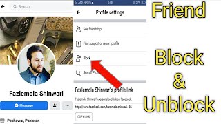 how to facebook block friend unblock [upl. by Aniloj210]