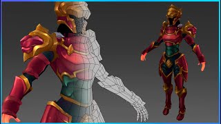 Texturizando armadura para jogos Lowpol HandPainted Texture 3d Coat [upl. by Searle93]