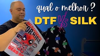 QUAL A DIFERENCA ENTRE A ESTAMPA DE SILK E O DTF [upl. by Alley]