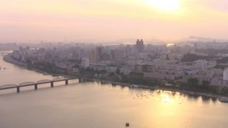 One Minute Look at Pyongyang Skyline North Korea [upl. by Polivy]