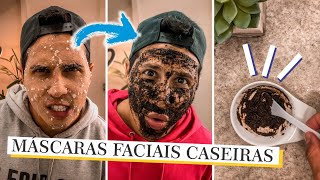 3 MÁSCARAS CASEIRAS PARA O ROSTO  esfoliante tratamento de espinha e hidratante [upl. by Ainessey]