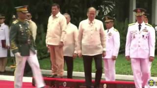 Full military honors for exiting Aquino [upl. by Boarer]