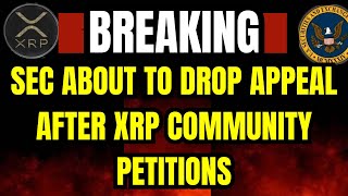 XRP UPDATE Ripple Community Petitions SEC to Halt Appeal crypto bitcoin [upl. by Ettezoj]