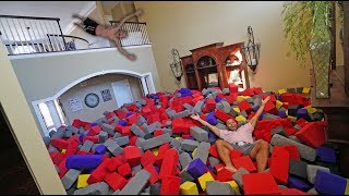 WORLDS BIGGEST HOMEMADE FOAM PIT INSANE FLIPS [upl. by Cioffred]