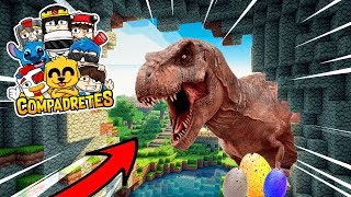 COMPADRETES EL PRIMER DINOSAURIO 🦕😱 SERIE MINECRAFT CON MODS CoMPaS Episodio 3 [upl. by Irabaj]