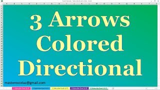 Apply 3 Arrows Colored Directional Icon set using Conditional Formatting in Excel 2013 [upl. by Anoel970]