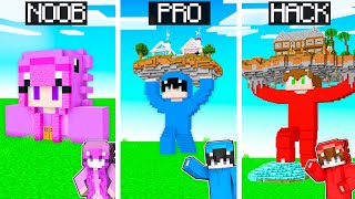 Minecraft NOOB vs PRO vs HACKER CASA ESTATUAS GIGANTES en Minecraft [upl. by Edmanda]