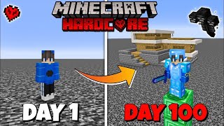 I SURVIVED 100 DAYS IN BEDROCK ONLY WORLD MINECRAFT HARDCORE HINDI [upl. by Nyvrem]