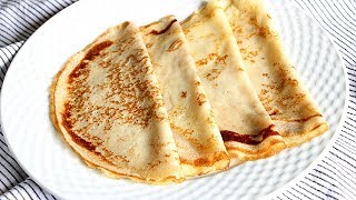 Cómo hacer crepes caseros finos y tiernos [upl. by Wendelin474]