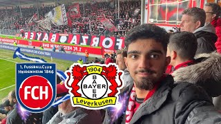 Gute Stimmung🔥 bei wichtigem Auswärtssieg ⚫️🔴  1 FC Heidenheim vs Bayer Leverkusen  Stadionvlog [upl. by Foah]