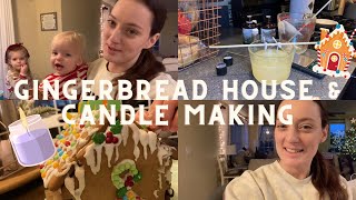 DIY Candle and Decorating our Gingerbread House 🕯️🏠 Vlogmas Day 16 [upl. by Olimac]