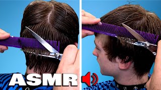 Barber ASMR Haircuts 30 Minutes No talking  Scissor Cutting [upl. by Ameline]