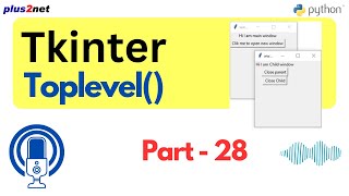 Using Toplevel in Python Tkinter for Custom Child Windows  PythonGUI Guide [upl. by Cirdor]