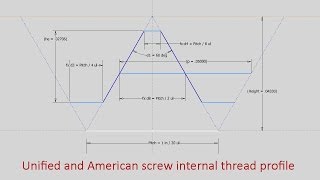 Creating Unified and American screw internal thread profile Autodesk Inventor [upl. by Carhart413]